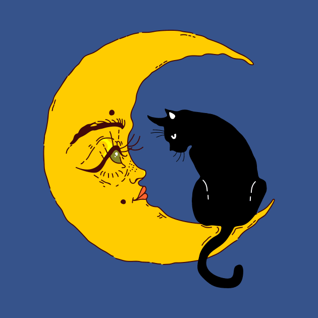 Cat and moon by My Happy-Design