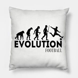 Evolution Of Football - footbal silhouette Pillow