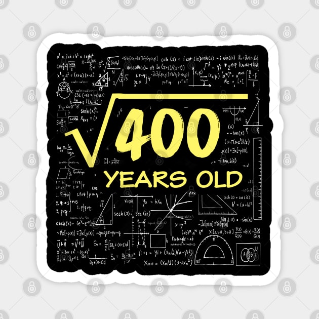 Square Root 20th Birthday 20 Years Old Math Lover Magnet by CelineTootd