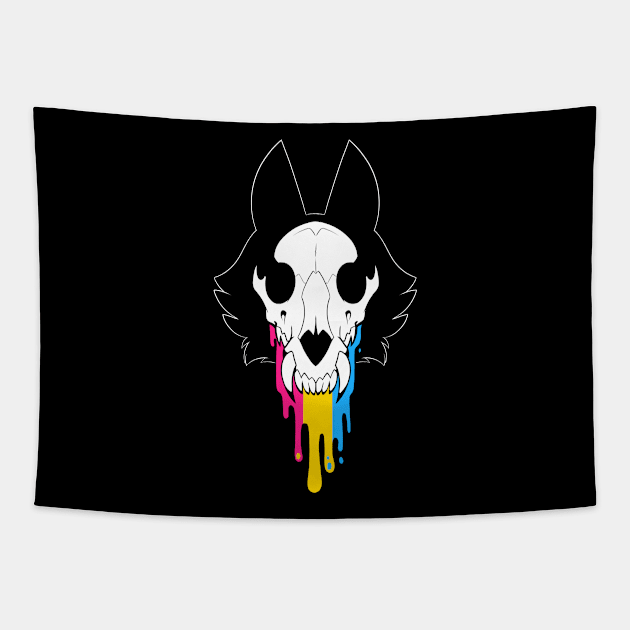 Skull Pride - Pansexual Tapestry by Jay Miller