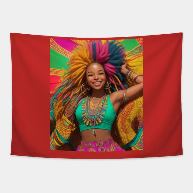 African girl Tapestry by GVibes