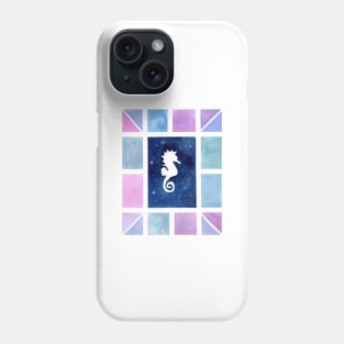 Sea Horse with pastel mosaic Phone Case