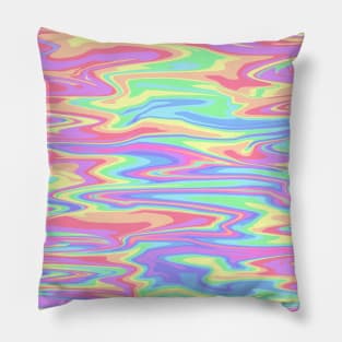 Melty Rainbow Paint Pattern Pillow