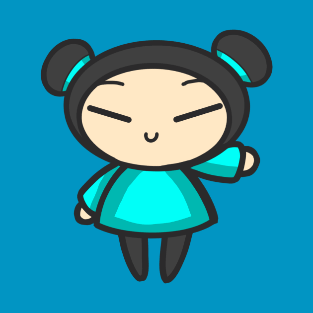 Cyan Pucca by aishiiart