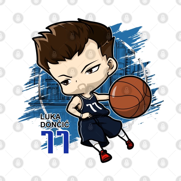 Chibi Basketball - Luka Doncic by Son Dela Cruz