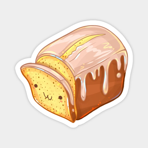 Cute Lemon Poppyseed Bread Magnet by Claire Lin