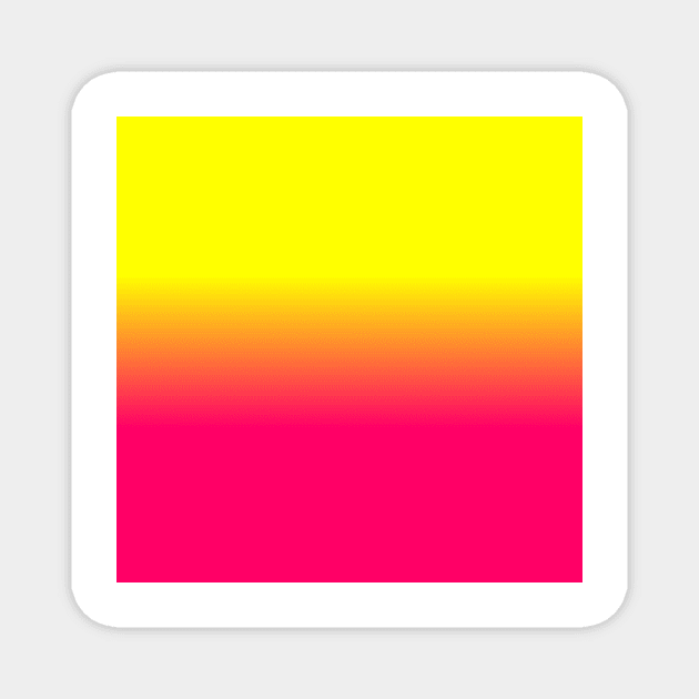 Neon Pink and Neon Yellow Ombré Shade Color Fade Magnet by podartist