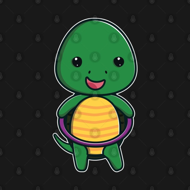 Cute Kawaii Turtle Hula Hooping Gift graphic by theodoros20