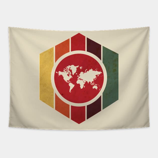 World Map Vintage Tapestry by CTShirts