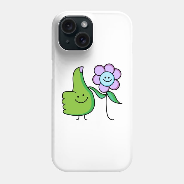 Flower with green thumb couple Phone Case by spontania