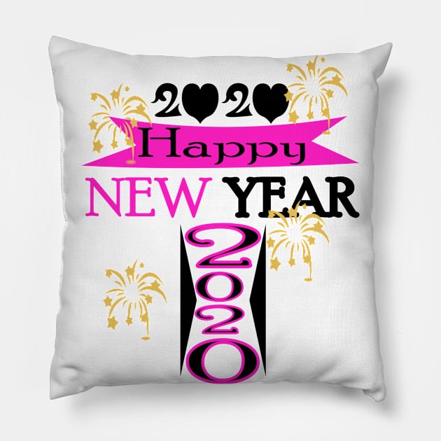 Happy New Year 2020 Pillow by rashiddidou