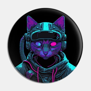 Cyber Cat Pin