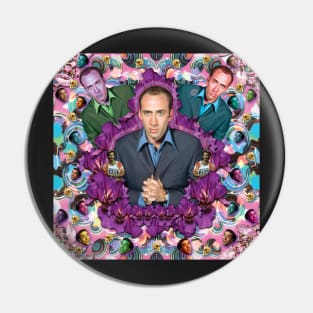 the mirror of my soul is mr. cage Pin