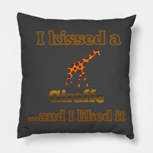 Kissed a Giraffe Pillow