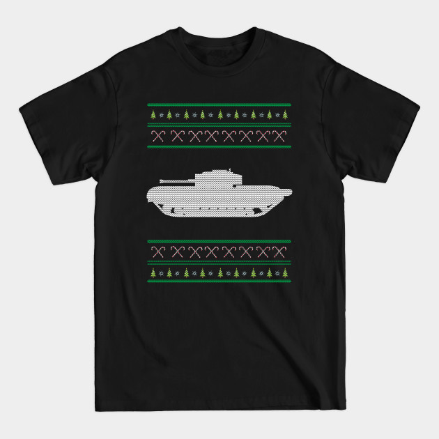 Disover Christmas Army Tank Ugly Sweater Knitted Design Army Tank Tank T-Shirt Sweater Hoodie Iphone Samsung Phone Case Coffee Mug Tablet Case Gift - Army Tank - T-Shirt