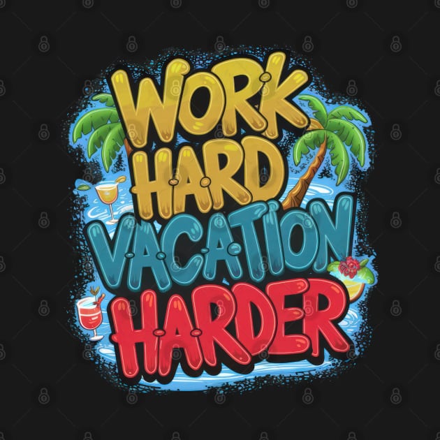 Work Hard Vacation Harder by TooplesArt