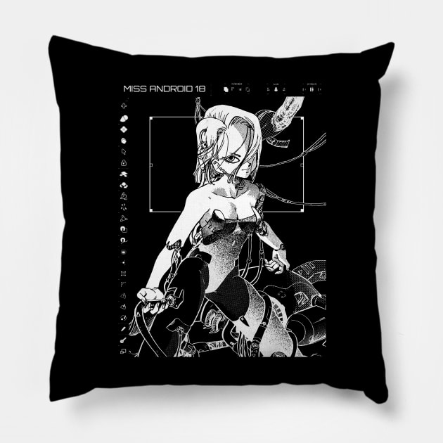 MISS ANDROID 18 Pillow by LANX