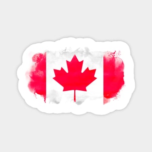 Canadian watercolor painting flag Magnet