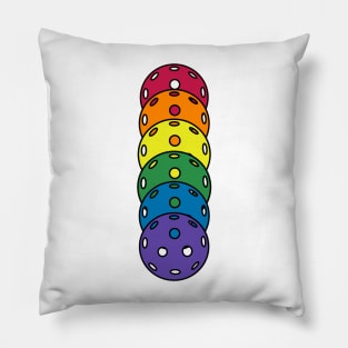 Gay Pride Pickleball LGBT Cute Rainbow Flag Pillow