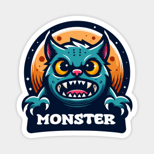 Monster cat Magnet