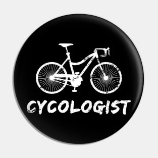 Cycologist Funny MTB Cycling Gift, Distress Cycling Funny Pin