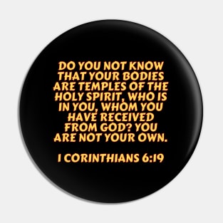 Bible Verse 1 Corinthians 6:19 Pin