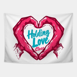 Love Enveloped: Holding Love Close ð Pop Art Cartoon Tapestry