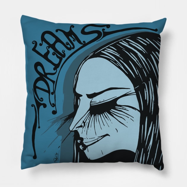 Dreams Aquamarine 2 - Pillow by EshiPaints