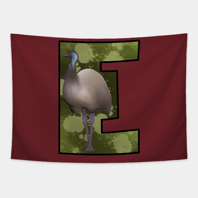 E is for emu Tapestry by Quality Quail
