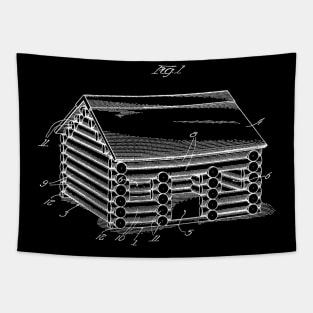 Lincoln Log Cabin Tapestry