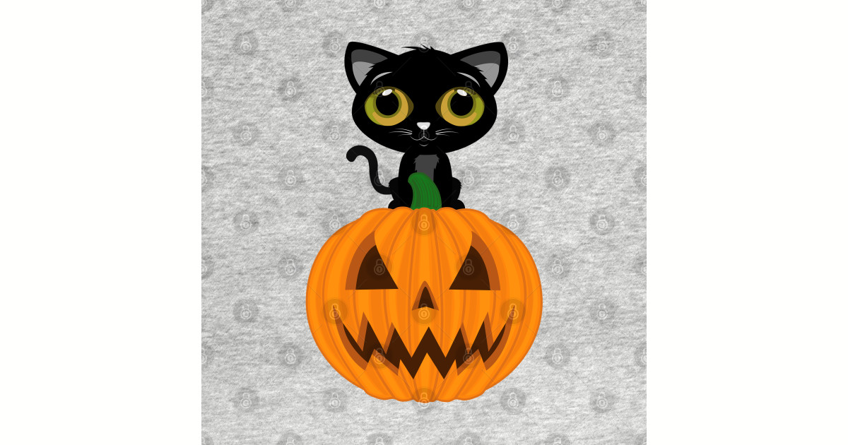 Black Kitten Jack O Lantern Felines T Shirt Teepublic