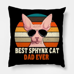 Sphynx Cat Dad Owner Breeder Hairless Pet Lover Father's Day Pillow