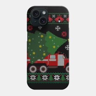 Xmas Firefighter Ugly Sweater Style Funny Xmas Gift Phone Case