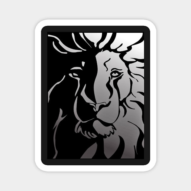 Vector Lion Pattern Magnet by Unicornarama