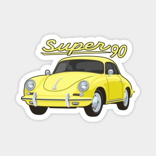 356 B Super 90 gt coupe Car classic vintage retro yellow Magnet