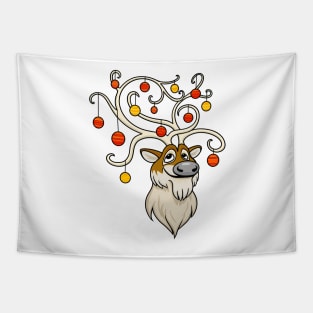 Festive Reindeer Tapestry