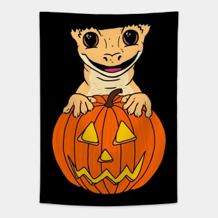Crested Gecko Halloween Tapestry