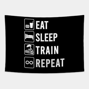 Eat Sleep Train Repeat Tapestry