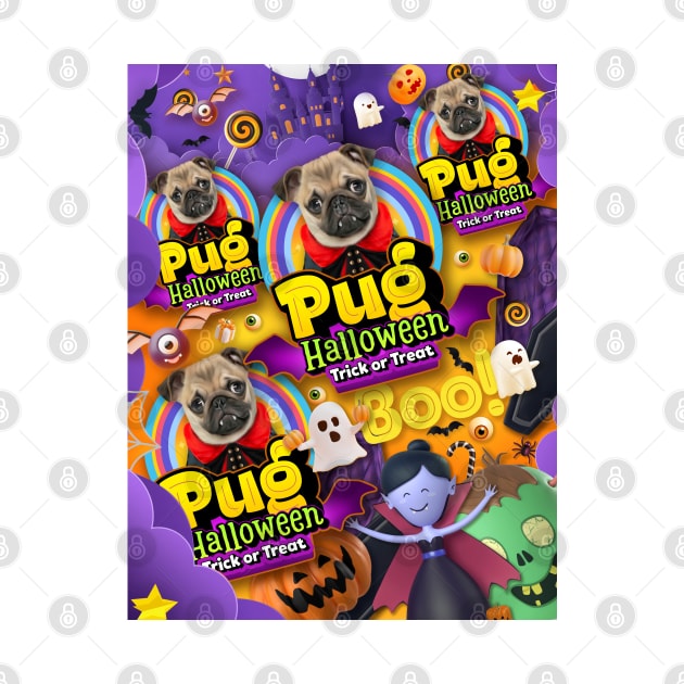 Pug halloween gifts v2 by Puppy & cute