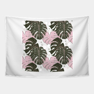 Monstera Pattern - Light Pastel Tapestry