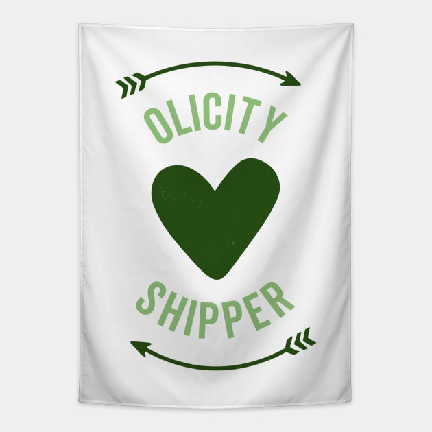 Olicity Shipper - Light & Dark Green Tapestry by FangirlFuel