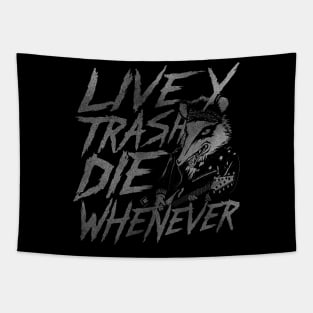 Possum Live Trashy Die Whenever Shirt, Funny Opossum Meme Tapestry