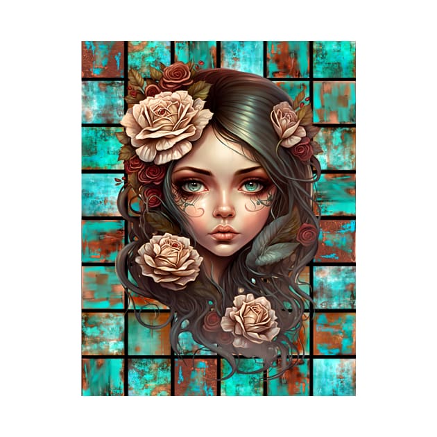 Copper Patina Boho Gothic Girl 7 by Jay Major Designs