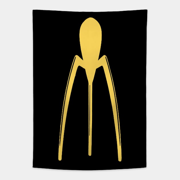 Philippe Starck Juicy Salif in Yellow Silhouette - Product Design Tapestry by SLGA Designs