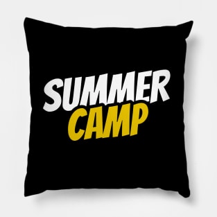 Summer Camp Adventures-Gold and white Pillow