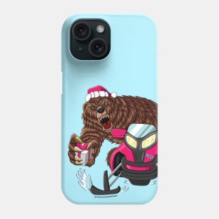 Bear on a Snowmobile Phone Case