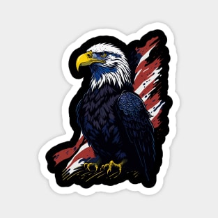 Patriotic Eagle 4th of July USA American Flag Magnet