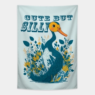 Cute But Silly Goose Tapestry