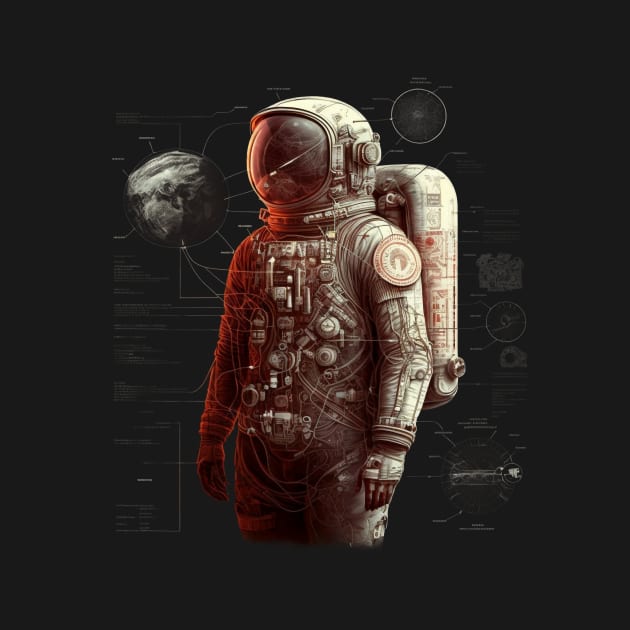 The Space Adventurer: A High-Tech Hero in the Cosmos by Abili-Tees