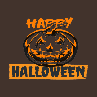 Happy Halloween Tshirt Hoodies Pumpkin Orange T-Shirt